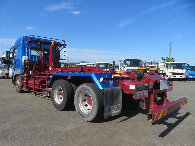 スーパーグレート スーパーグレートV 10.2t脱着装置付コンテナ専用車 極東開発製 ツインホイスト 420馬力 ハイルーフ 2デフ タコグラフ有 ナンバー付(7枚目)