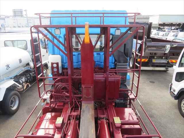 スーパーグレート スーパーグレートV 10.2t脱着装置付コンテナ専用車 極東開発製 ツインホイスト 420馬力 ハイルーフ 2デフ タコグラフ有 ナンバー付(10枚目)