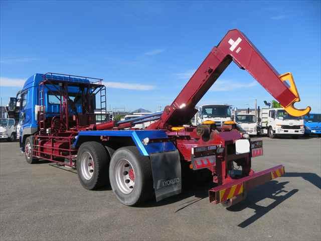 スーパーグレート スーパーグレートV 10.2t脱着装置付コンテナ専用車 極東開発製 ツインホイスト 420馬力 ハイルーフ 2デフ タコグラフ有 ナンバー付(31枚目)