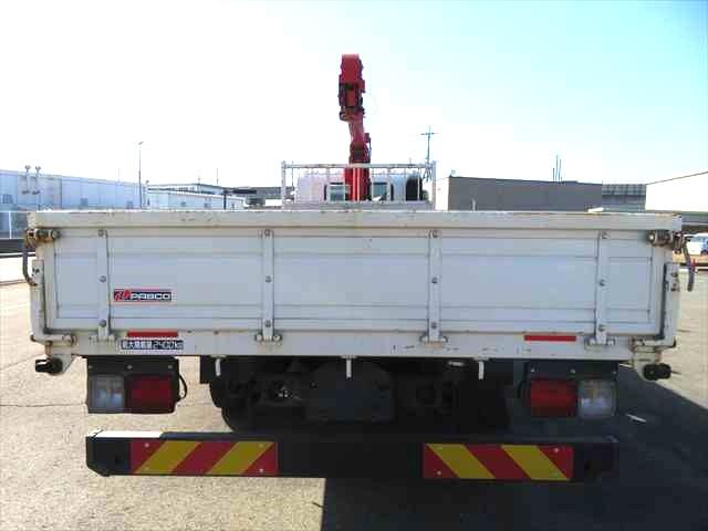 ヒノレンジャー 4段R/Cクレーン付平ボデー ユニック製 型式:URG344 フックイン付 クレーン能力2.93t吊り 差し違いアウトリガー 三方開 210馬力 積載2400kg ETC付(7枚目)