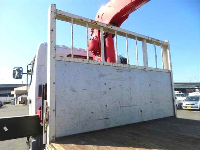 ヒノレンジャー 4段R/Cクレーン付平ボデー ユニック製 型式:URG344 フックイン付 クレーン能力2.93t吊り 差し違いアウトリガー 三方開 210馬力 積載2400kg ETC付(30枚目)