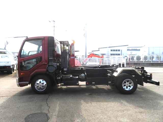 ファイター ４ｔ脱着式コンテナ専用車　車検整備付　極東開発製　型式：ＪＭ０４－５５　ツインホイスト　積載３６００ｋｇ　２２０馬力　ＥＴＣ付　バッテリー新品（9枚目）