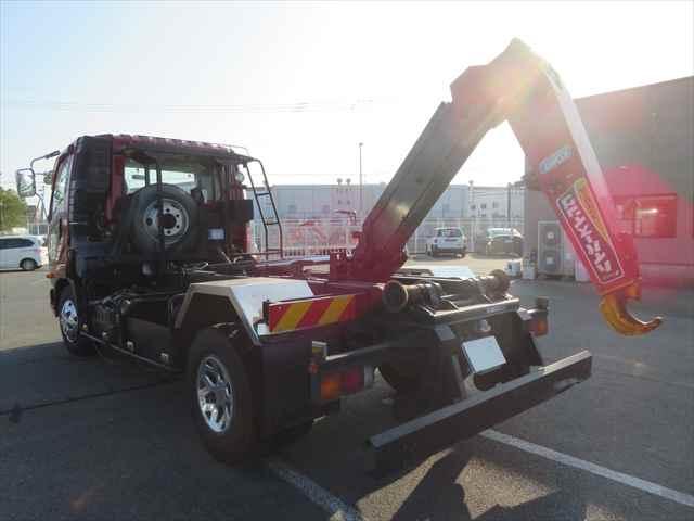 ファイター ４ｔ脱着式コンテナ専用車　車検整備付　極東開発製　型式：ＪＭ０４－５５　ツインホイスト　積載３６００ｋｇ　２２０馬力　ＥＴＣ付　バッテリー新品（32枚目）