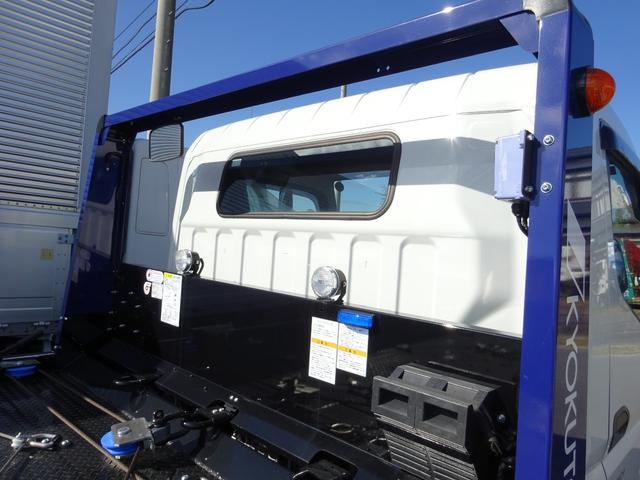 キャンター セルフローダー 積載車 3t 極東フラトップゼロ 荷台未使用 左右アオリ開閉 5速マニュアル 衝突被害軽減ブレーキシステム 左側電動格納ミラー スマートキー ETC フォグランプ バックカメラ(12枚目)