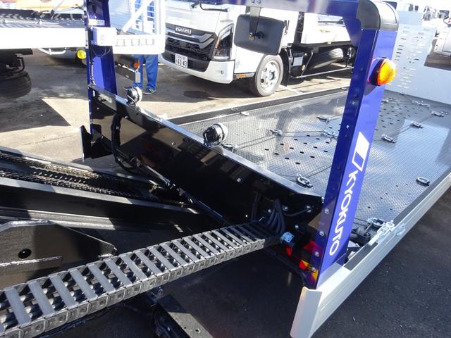 キャンター セルフローダー 積載車 3t 極東フラトップゼロ 荷台未使用 左右アオリ開閉 5速マニュアル 衝突被害軽減ブレーキシステム 左側電動格納ミラー スマートキー ETC フォグランプ バックカメラ(34枚目)