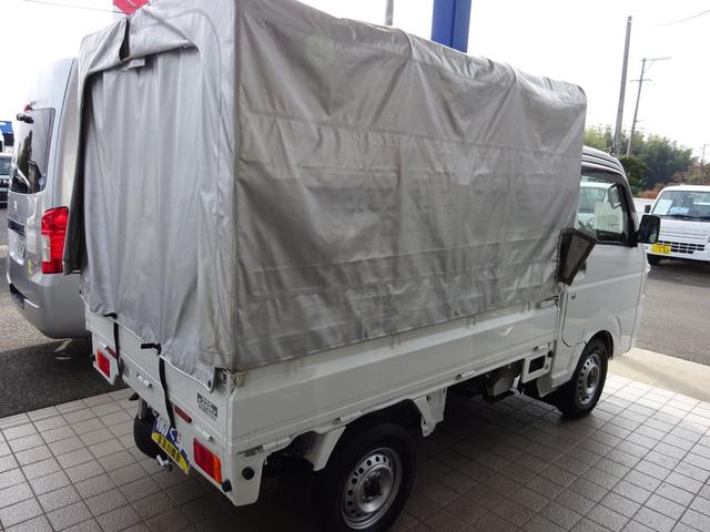 キャリイトラック 4WD ウイング車 幌付き フロアオートマ ETC エアコン パワステ 運転席助手席エアバック ABS 荷台ゴムマット ドアバイザー(11枚目)