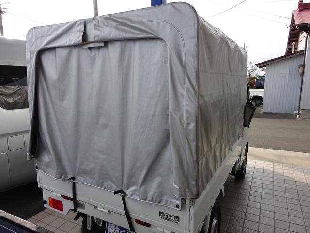 キャリイトラック 4WD ウイング車 幌付き フロアオートマ ETC エアコン パワステ 運転席助手席エアバック ABS 荷台ゴムマット ドアバイザー(13枚目)