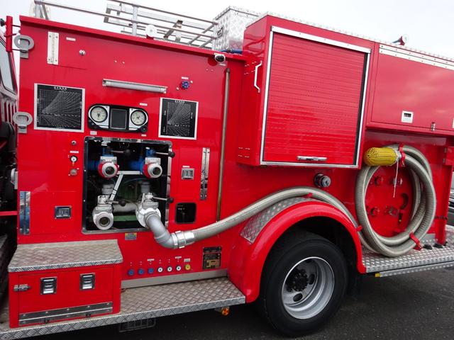 ヒノレンジャー 　消防車　ポンプ車　７人乗り　Ｗキャブ　１．５ｔ　６速マニュアル　ＢＤＧ－ＧＤ７ＪＧＷＡ改　モリタ　エアコン　パワステ　パワーウィンドウ　エアバック　ＡＢＳ　左側電動格納ミラー（3枚目）