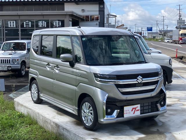 スペーシアカスタム ハイブリッドＧＳ　４ＷＤ　両側スライド・片側電動　クリアランスソナー　オートクルーズコントロール　レーンアシスト　衝突被害軽減システム　オートライト　ＬＥＤヘッドランプ　スマートキー　アイドリングストップ（14枚目）