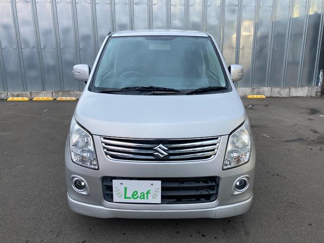 ワゴンR FXリミテッド (車検2年)基本装備フル装備 Pスタート レベライザー HIDヘッドライト 電格ミラー 本革S ABS PW PS ETC 純正SDナビ 社外14インチAW付ST装着 タイミングチェーンエンジン(7枚目)