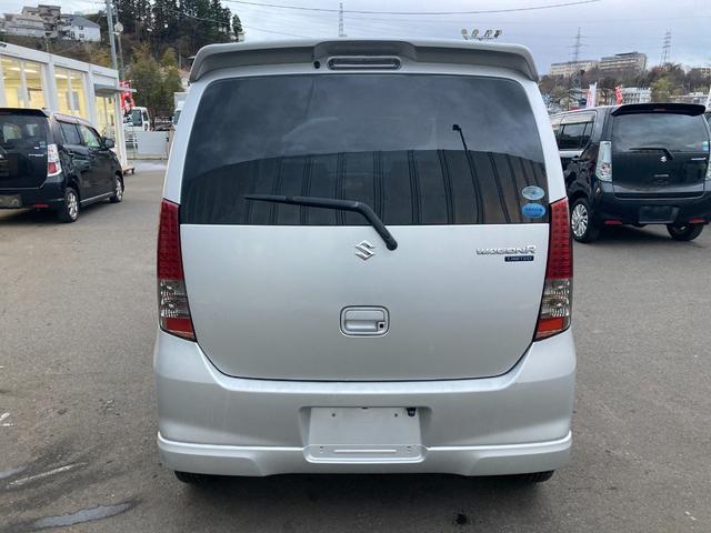 ワゴンR FXリミテッド (車検2年)基本装備フル装備 Pスタート レベライザー HIDヘッドライト 電格ミラー 本革S ABS PW PS ETC 純正SDナビ 社外14インチAW付ST装着 タイミングチェーンエンジン(8枚目)