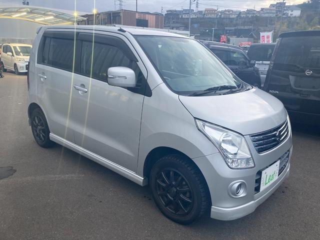 ワゴンR FXリミテッド (車検2年)基本装備フル装備 Pスタート レベライザー HIDヘッドライト 電格ミラー 本革S ABS PW PS ETC 純正SDナビ 社外14インチAW付ST装着 タイミングチェーンエンジン(11枚目)