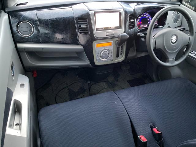 ワゴンR FXリミテッド (車検2年)基本装備フル装備 Pスタート レベライザー HIDヘッドライト 電格ミラー 本革S ABS PW PS ETC 純正SDナビ 社外14インチAW付ST装着 タイミングチェーンエンジン(20枚目)