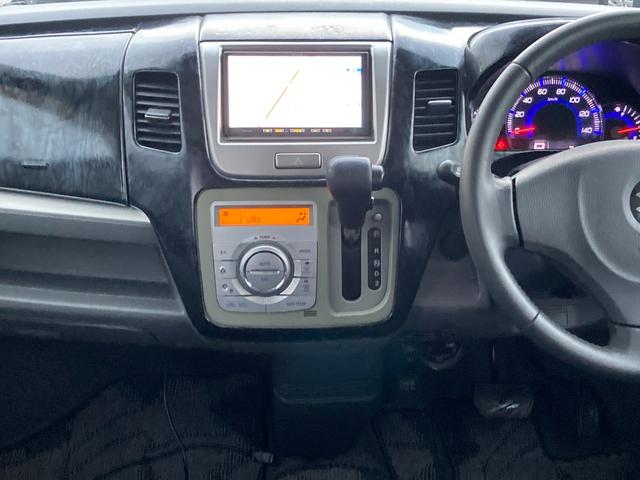 ワゴンR FXリミテッド (車検2年)基本装備フル装備 Pスタート レベライザー HIDヘッドライト 電格ミラー 本革S ABS PW PS ETC 純正SDナビ 社外14インチAW付ST装着 タイミングチェーンエンジン(22枚目)