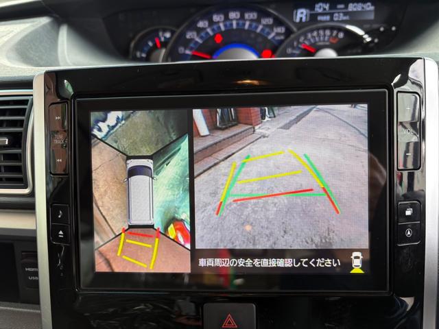 タント カスタムX トップエディションリミテッドSAIII 支払い総額表示車 車検2年取渡し 4WD 8インチナビTV 全方位カメラ Bluetooth 左右パワースライドドア ハーフレザーシート シートヒーター エンジンスターター クリーニング済 保証付販売(10枚目)
