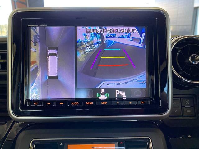 スペーシアカスタム ハイブリッドXSターボ 純正ナビ(CN-RZ865)・全周囲カメラ・クルーズコントロール・Bluetooth・衝突被害軽減・ETC・クリアランスソナー・レーンキープアシスト・シートヒーター・オートライト・両側電動(5枚目)
