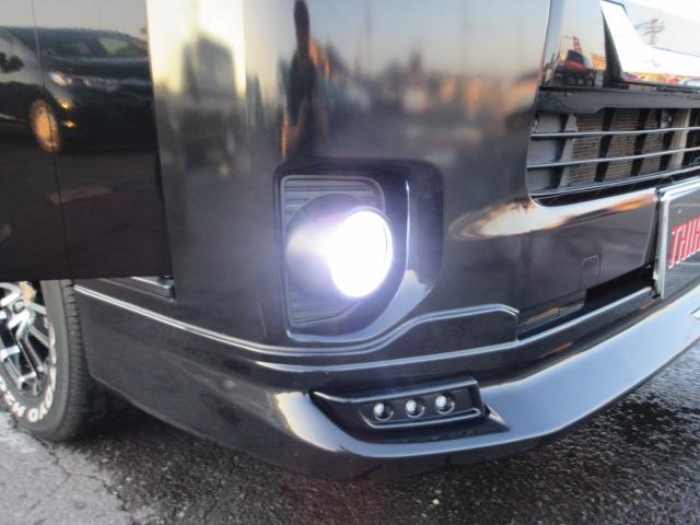 ハイエースバン スーパーGL ダークプライム 1オーナー 4WD 寒冷地仕様 社外ナビ Bカメラ 両側パワースライド モデリスタエアロ 社外エアロ 純正ルーフスポイラー ETC H20ホワイトレター LEDヘッドライト 前側フォグ AC100V(49枚目)