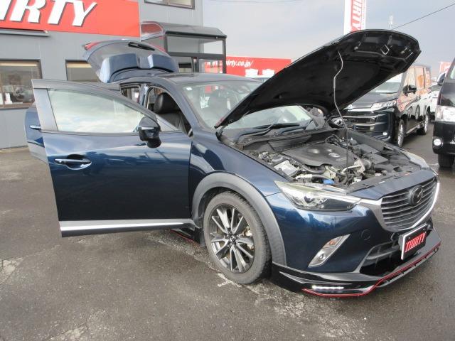 CX-3 XD ツーリング Lパッケージ 4WD 6速マニュアル ローダウン DAMDフルエアロ DAMDリアスポイラ― 純正コネクトナビ Bカメラ シートヒーター ETC BSM レーダークルーズ 純正18AW ハーフレザー スマートキー(64枚目)