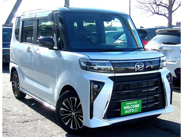 タント カスタムＲＳ　４ＷＤ　ナビ　ＴＶ　ＨＤＭＩ　Ｂｌｕｅｔｏｏｔｈ　バックカメラ　両側パワースライドドア　シートカバー　シートヒーター　ドライブレコーダー　コーナーセンサー　ブレーキサポート　ＬＥＤ・フォグ　純正アルミ（3枚目）