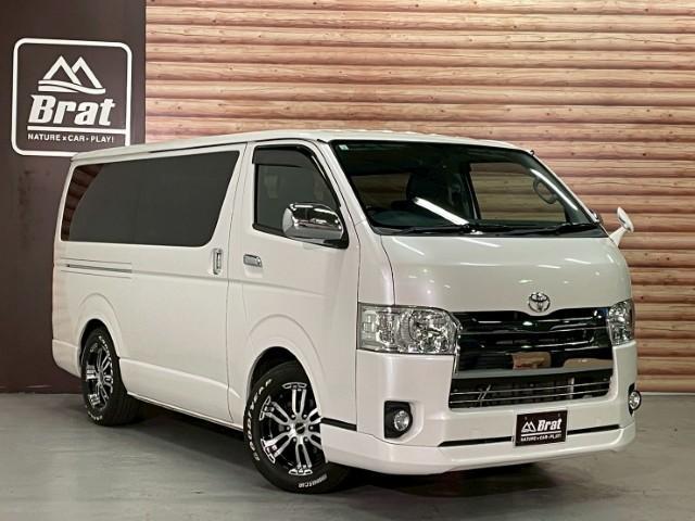 ハイエースバン スーパーＧＬ　４型標準グリル　オーバーフェンダー　純正ナビ　ＢＡＴＴＲＯテールライト　ヒッチメンバー　グッドイヤーラジアルタイヤ　ＦＬＥＸオリジナルアルミ　マホガニーインテリアパネル　ＢｒａｔＵＳＢソケット　ＥＴＣ（30枚目）