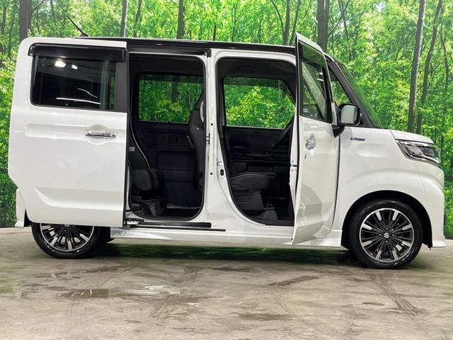スペーシアカスタム ハイブリッドＸＳ　４ＷＤ　両側電動ドア　ＳＤナビ　バックカメラ　衝突被害軽減システム　レーダークルーズ　ハーフレザーシート　コーナーセンサー　スマートキー　ＬＥＤヘッド　ＥＴＣ　車線逸脱警報　オートライト（43枚目）