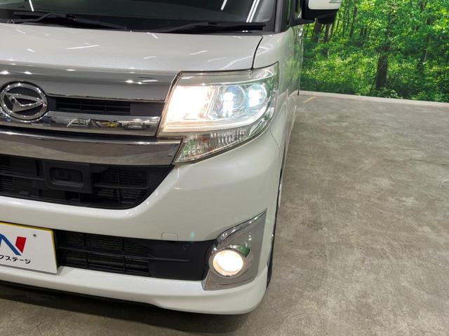 タント カスタムＸ　ＳＡ　４ＷＤ　電動スライドドア　ＳＤナビ　衝突被害軽減システム　禁煙車　ドラレコ　コーナーセンサー　スマートキー　ＨＩＤヘッド　オートライト　オートエアコン　Ｂｌｕｅｔｏｏｔｈ　ＣＤ（12枚目）