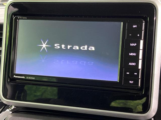 スペーシアカスタム ハイブリッドＸＳ　４ＷＤ　両側電動ドア　ＳＤナビ　衝突被害軽減システム　禁煙車　ハーフレザーシート　コーナーセンサー　スマートキー　ＬＥＤヘッド　純正１５インチアルミ　オートハイビーム　オートライト　オートエアコン（3枚目）