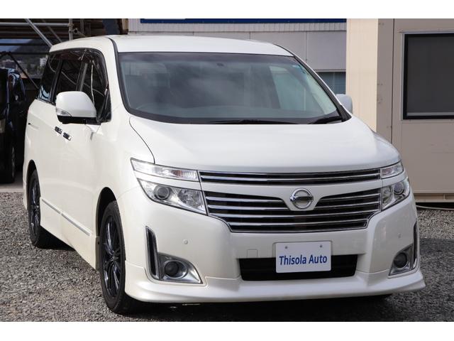 エルグランド 250ハイウェイスター (車検2年)ナビ フルセグTV Bluetoothオーディオ 360°カメラ 後席用フリップダウンモニター クリアランスソナー 両側電動スライドドア 黒半革 オットマン タイミングチェーンエンジン(6枚目)