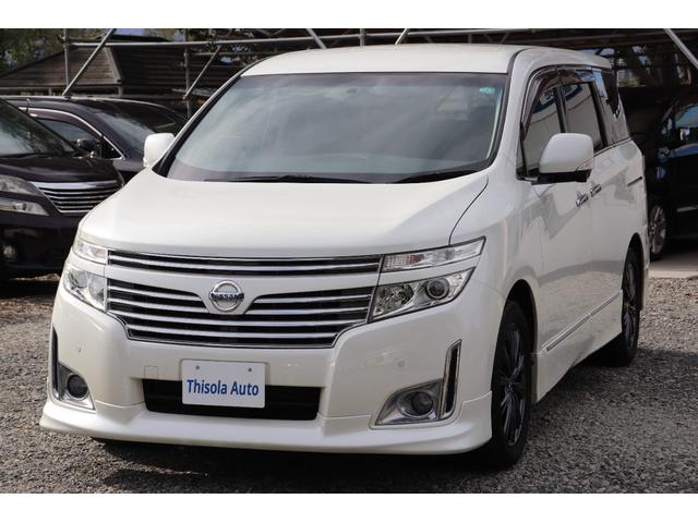 エルグランド 250ハイウェイスター (車検2年)ナビ フルセグTV Bluetoothオーディオ 360°カメラ 後席用フリップダウンモニター クリアランスソナー 両側電動スライドドア 黒半革 オットマン タイミングチェーンエンジン(7枚目)