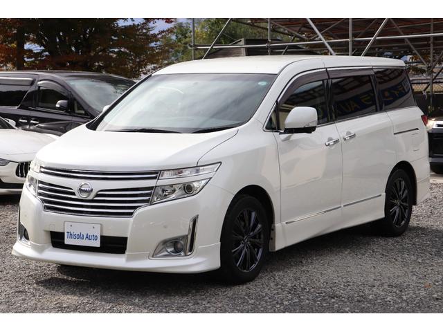 エルグランド 250ハイウェイスター (車検2年)ナビ フルセグTV Bluetoothオーディオ 360°カメラ 後席用フリップダウンモニター クリアランスソナー 両側電動スライドドア 黒半革 オットマン タイミングチェーンエンジン(8枚目)