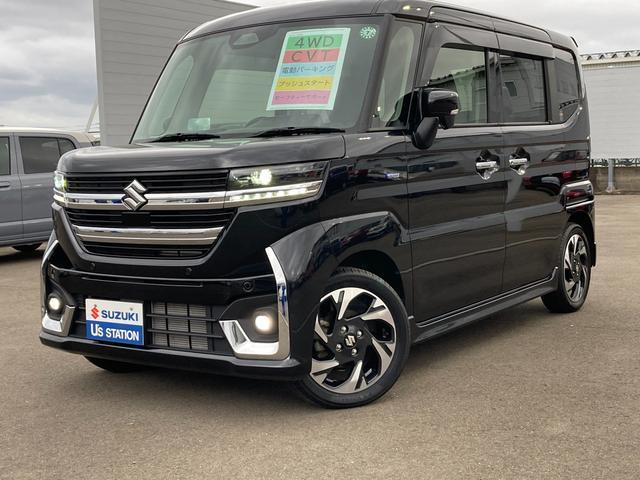 スペーシアカスタム HYBRID XS 4WD 電動パーキングブレーキ 4WD 電動パーキングブレーキ スズキセーフティーサポート 衝突被害軽減システム アイドリングストップ 横滑り防止機能 衝突安全ボディ 盗難防止システム オートライト スライドドア プッシュスタート(52枚目)