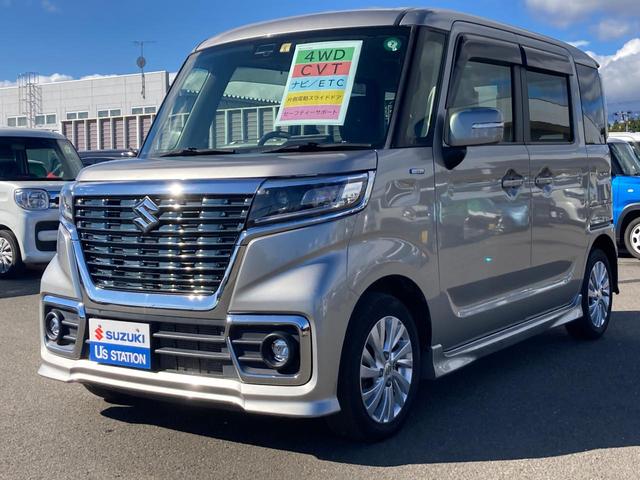 スペーシアカスタム HYBRID GS ナビ・ETC *アウトレット* ナビ ETC 4WD スズキセーフティーサポート 衝突被害軽減システム アイドリングストップ 横滑り防止機能 衝突安全ボディ 盗難防止システム オートライト スライドドア プッシュスタート(8枚目)