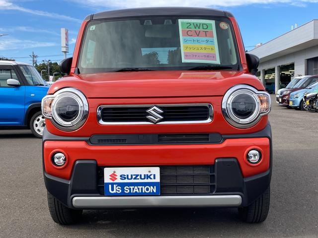 ハスラー HYBRID X バックカメラ スズキセーフティーサポート 衝突被害軽減システム アイドリングストップ 横滑り防止機能 衝突安全ボディ 盗難防止システム オートライト プッシュスタート シートヒーター オートエアコン(2枚目)