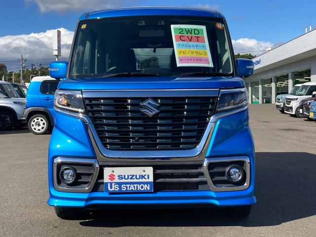 スペーシアカスタム HYBRID GS 2型 全方位ナビ ETC ドラレコ ナビ 全方位カメラ ETC ドラレコ スズキセーフティーサポート 衝突被害軽減システム アイドリングストップ 横滑り防止機能 衝突安全ボディ 盗難防止システム スライドドア プッシュスタート(2枚目)