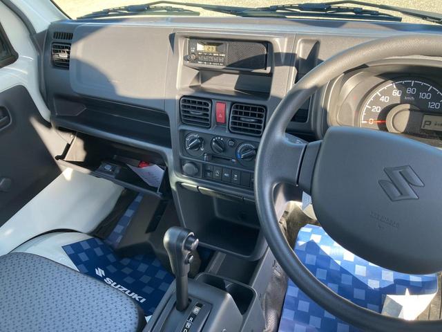 キャリイトラック KCエアコンパワステ 6型 4WD 4AT 4WD AM/FMラジオ スズキセーフティーサポート 衝突被害軽減システム アイドリングストップ 横滑り防止機能 衝突安全ボディ(15枚目)