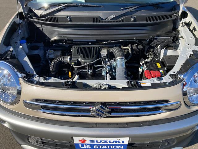 クロスビー HYBRID MV 4型 アダプティブクルーズコントロール スズキセーフティーサポート 衝突被害軽減システム アイドリングストップ 横滑り防止機能 衝突安全ボディ 盗難防止システム オートライト プッシュスタート シートヒーター オートエアコン ターボ(17枚目)