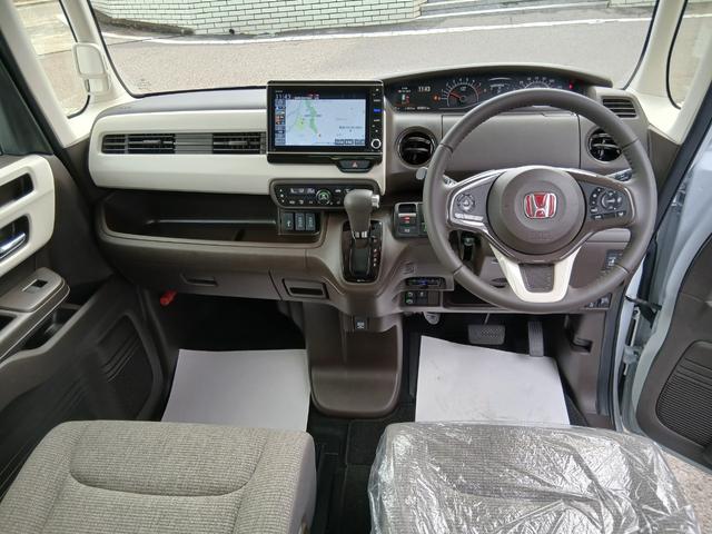 Ｎ－ＢＯＸ ＥＸ・ターボ　ホンダセンシング　助手席スーパースライドシート　両側電動スライドドア　８インチナビ　バックカメラ　ＥＴＣ　ナビ連動ドライブレコーダー　コーナーセンサー　シートヒーター　フォグライト　グー保証２年付き（5枚目）