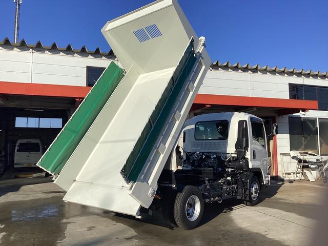 フォワード 　３．５ｔ積載ダンプ　５．２Ｄ　極東開発工業製ダンプ　Ｌゲート　電動コボレーン　左電動ミラー　バックカメラ　未使用車（6枚目）