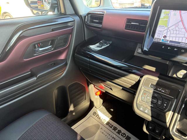 スペーシアカスタム ハイブリッドXS ナビ TV Bluetooth AppleCarPlay AndroidAuto 全方位カメラ クルーズコントロール ハーフレザーシート シートヒーター HUD 15インチアルミ 整備・保証付き(46枚目)