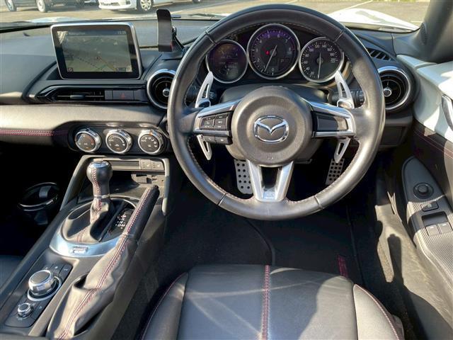 ロードスター Sレザーパッケージ BOSEサウンド メーカーナビ バックカメラ 黒レザーシート シートヒーター ブラインドスポットモニター レーンキープアシスト パドルシフト フルセグTV Bluetooth DVD再生 ETC(15枚目)