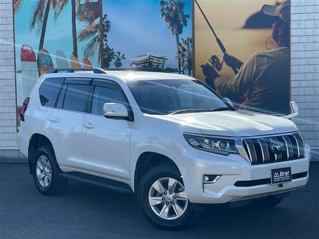 ランドクルーザープラド TX Lパッケージ 純正9インチナビ デジタルインナーミラー フロントカメラ バックカメラ ルーフレール 黒レザーシート エアシート シートヒーター パワーシート センターデフロック ETC2.0 ドラレコ(8枚目)