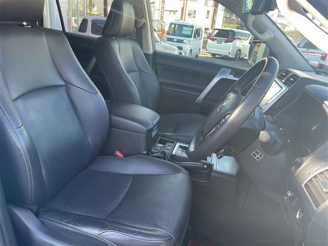 ランドクルーザープラド TX Lパッケージ 純正9インチナビ デジタルインナーミラー フロントカメラ バックカメラ ルーフレール 黒レザーシート エアシート シートヒーター パワーシート センターデフロック ETC2.0 ドラレコ(16枚目)