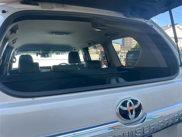 ランドクルーザープラド TX Lパッケージ 純正9インチナビ デジタルインナーミラー フロントカメラ バックカメラ ルーフレール 黒レザーシート エアシート シートヒーター パワーシート センターデフロック ETC2.0 ドラレコ(19枚目)