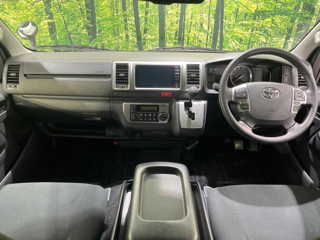 ハイエースバン ロングスーパーＧＬ　両側電動スライドドア　ＡＬＰＩＮＥ製ＳＤナビ　バックカメラ　寒冷地仕様　禁煙車　衝突軽減装置　ＥＴＣ　スマートキー　オートライト　オートエアコン　ＬＥＤヘッドライト　ＬＥＤフォグ　ドアバイザー（2枚目）