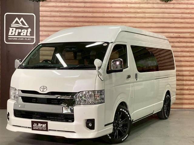 ハイエースワゴン グランドキャビン 18AW 415コブラ バッドラッカー IV ヨコハマ パラダ ギブソン フロントリップスポイラー ESSEX リーガルフェンダー フォグランプ BratオリジナルUSBソケット シートカバー(24枚目)