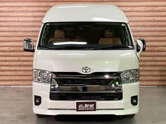 ハイエースワゴン グランドキャビン 18AW 415コブラ バッドラッカー IV ヨコハマ パラダ ギブソン フロントリップスポイラー ESSEX リーガルフェンダー フォグランプ BratオリジナルUSBソケット シートカバー(25枚目)