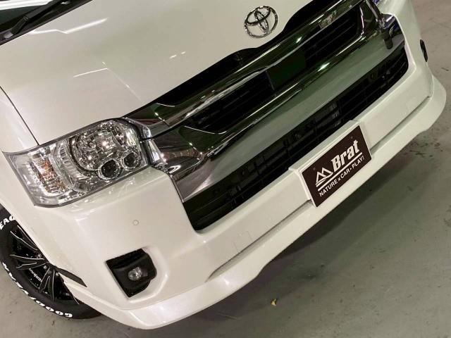 ハイエースワゴン グランドキャビン 18AW 415コブラ バッドラッカー IV ヨコハマ パラダ ギブソン フロントリップスポイラー ESSEX リーガルフェンダー フォグランプ BratオリジナルUSBソケット シートカバー(32枚目)