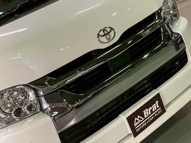 ハイエースワゴン グランドキャビン 18AW 415コブラ バッドラッカー IV ヨコハマ パラダ ギブソン フロントリップスポイラー ESSEX リーガルフェンダー フォグランプ BratオリジナルUSBソケット シートカバー(33枚目)