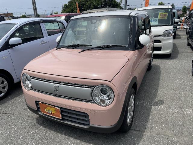 アルトラパン X 4WD アルミホイール スマートキー 衝突被害軽減システム HID ベンチシート フルフラット シートヒーター SDナビ フルセグ(2枚目)