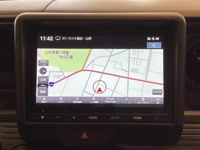 ナビゲーションはフルセグＴＶ、インターナビ対応の純正メモリーナビを搭載しています。Ｂｌｕｅｔｏｏｔｈオーディオ機能がありますので、スマートフォンなどの音楽も再生できます。